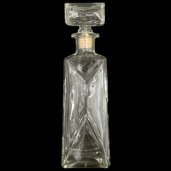 Vintage 1960s Glass Liquor Decanter Bottle 11.5" Jose Seagram & Sons Ltd Canada - Picture 4 of 10